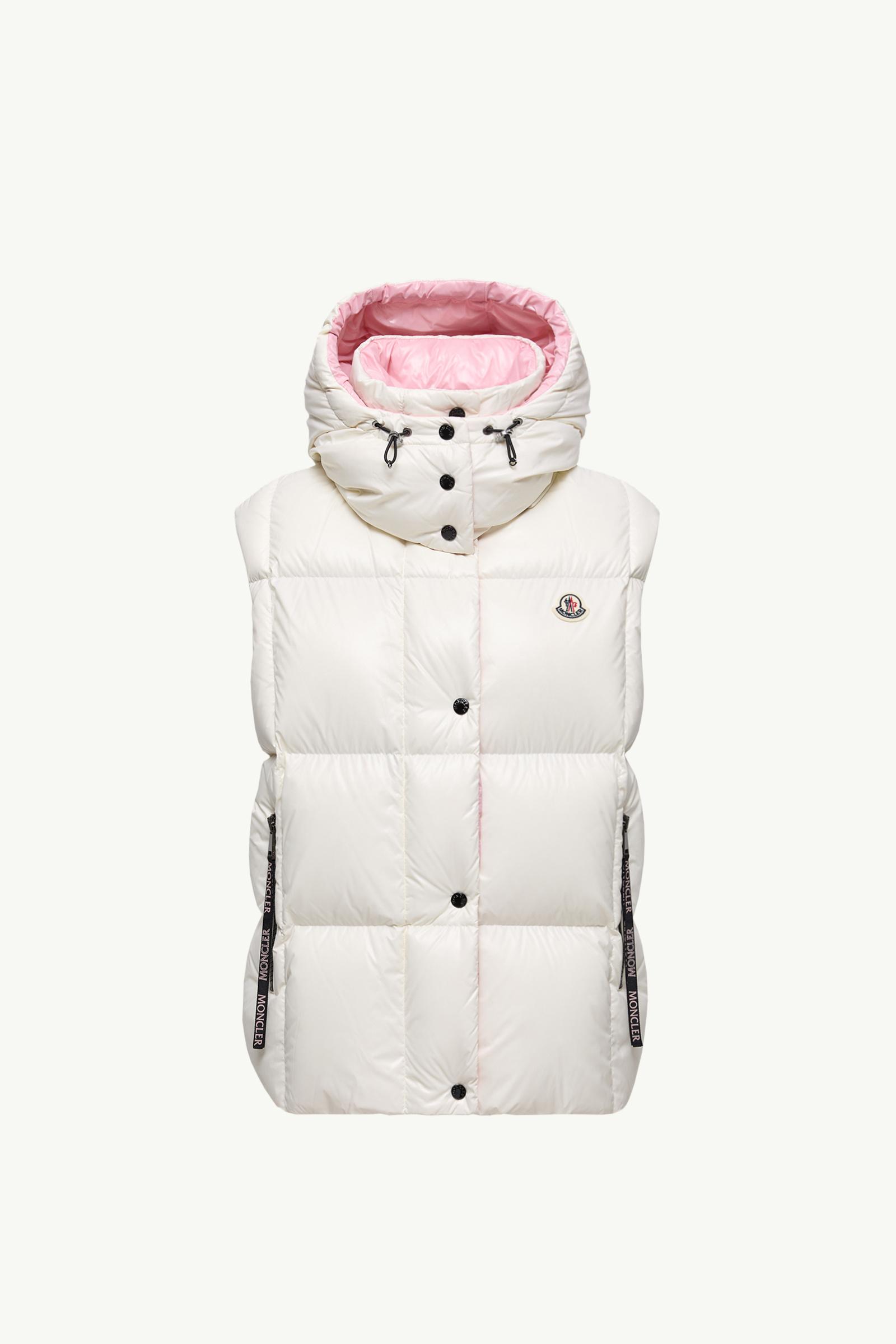 White Luzule Hooded Down Gilet - Vests for Women | Moncler HK