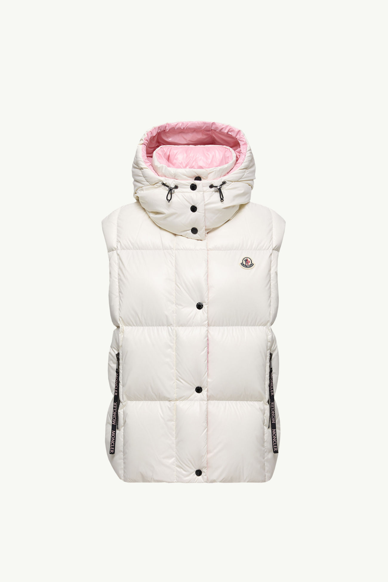Luzule Hooded Down Vest Women White Moncler 2