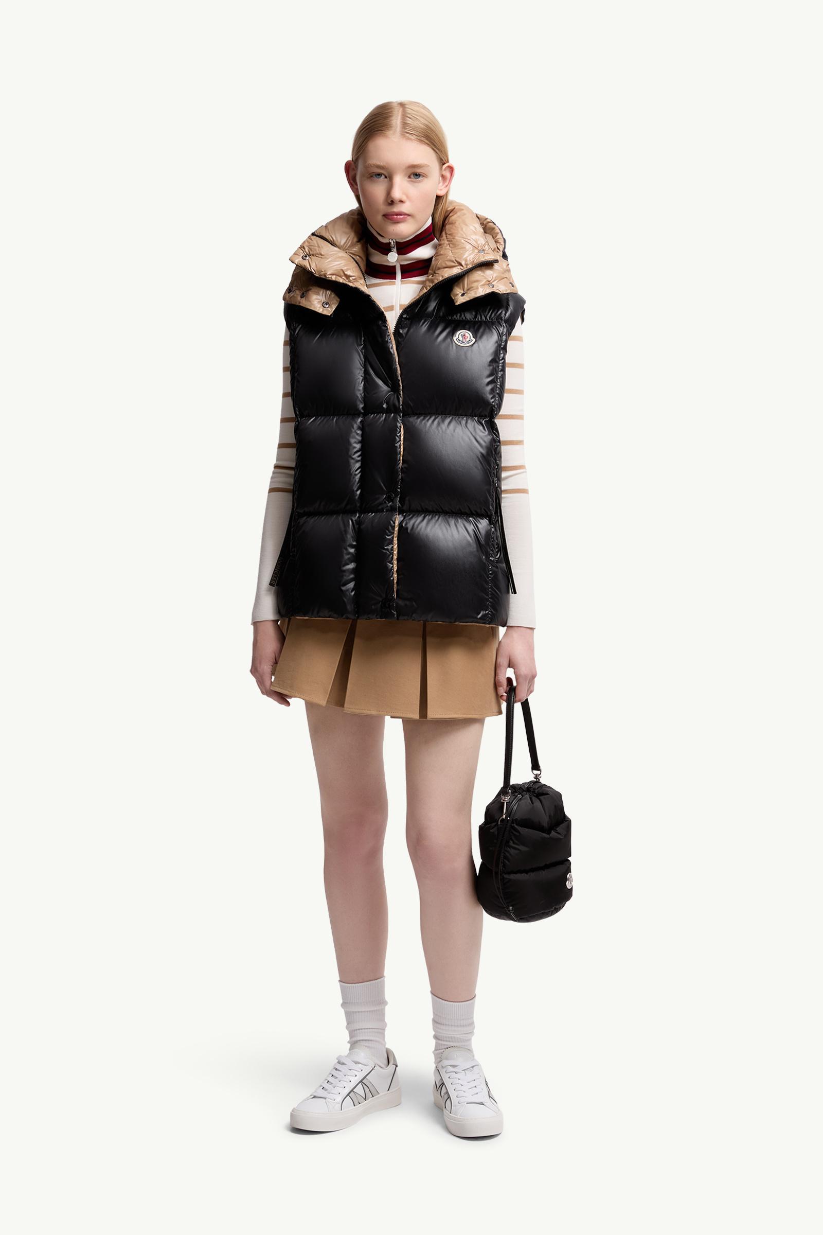 Black Luzule Hooded Down Gilet - Vests for Women | Moncler HK