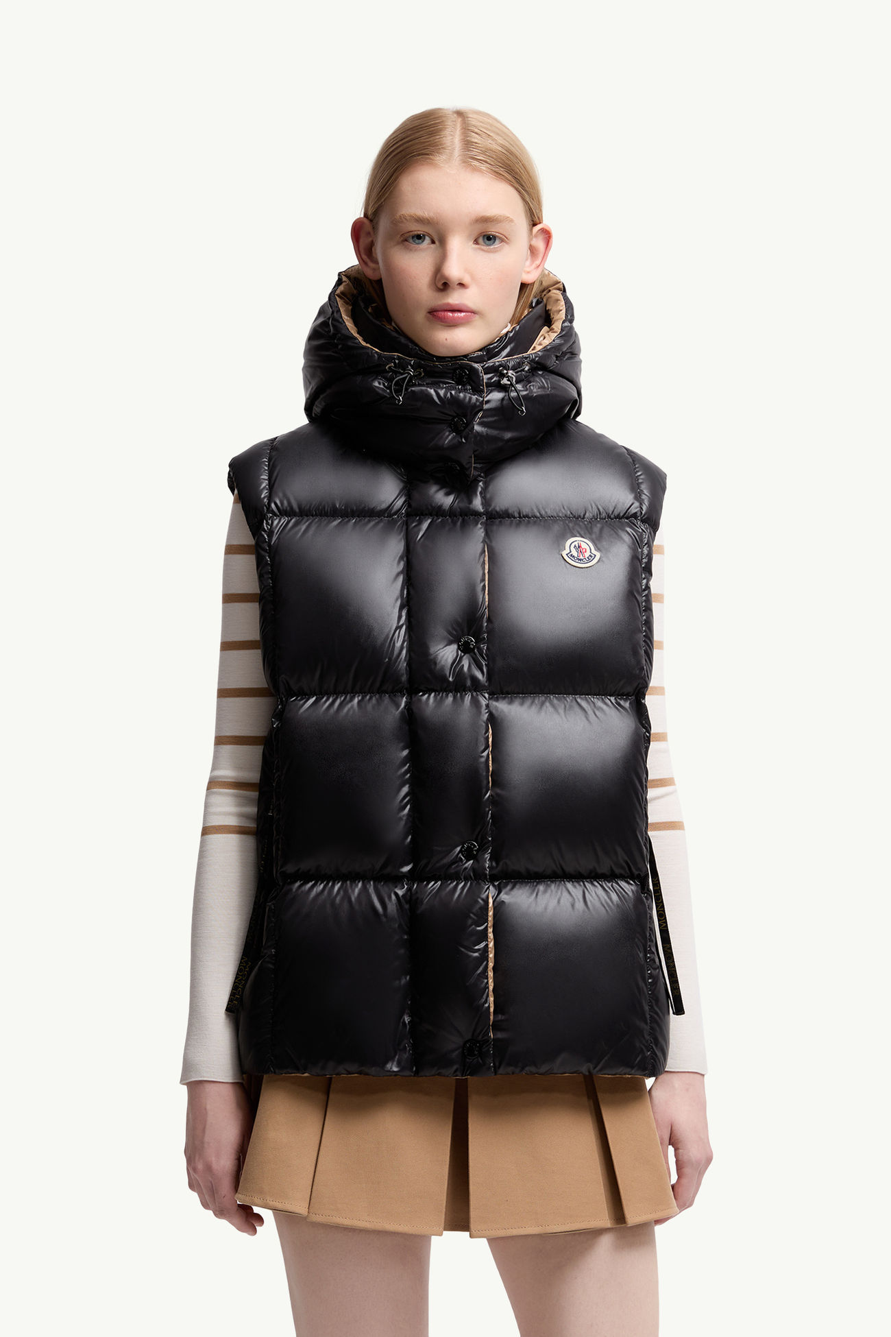 Luzule連帽羽絨背心 女士 黑色 Moncler 3