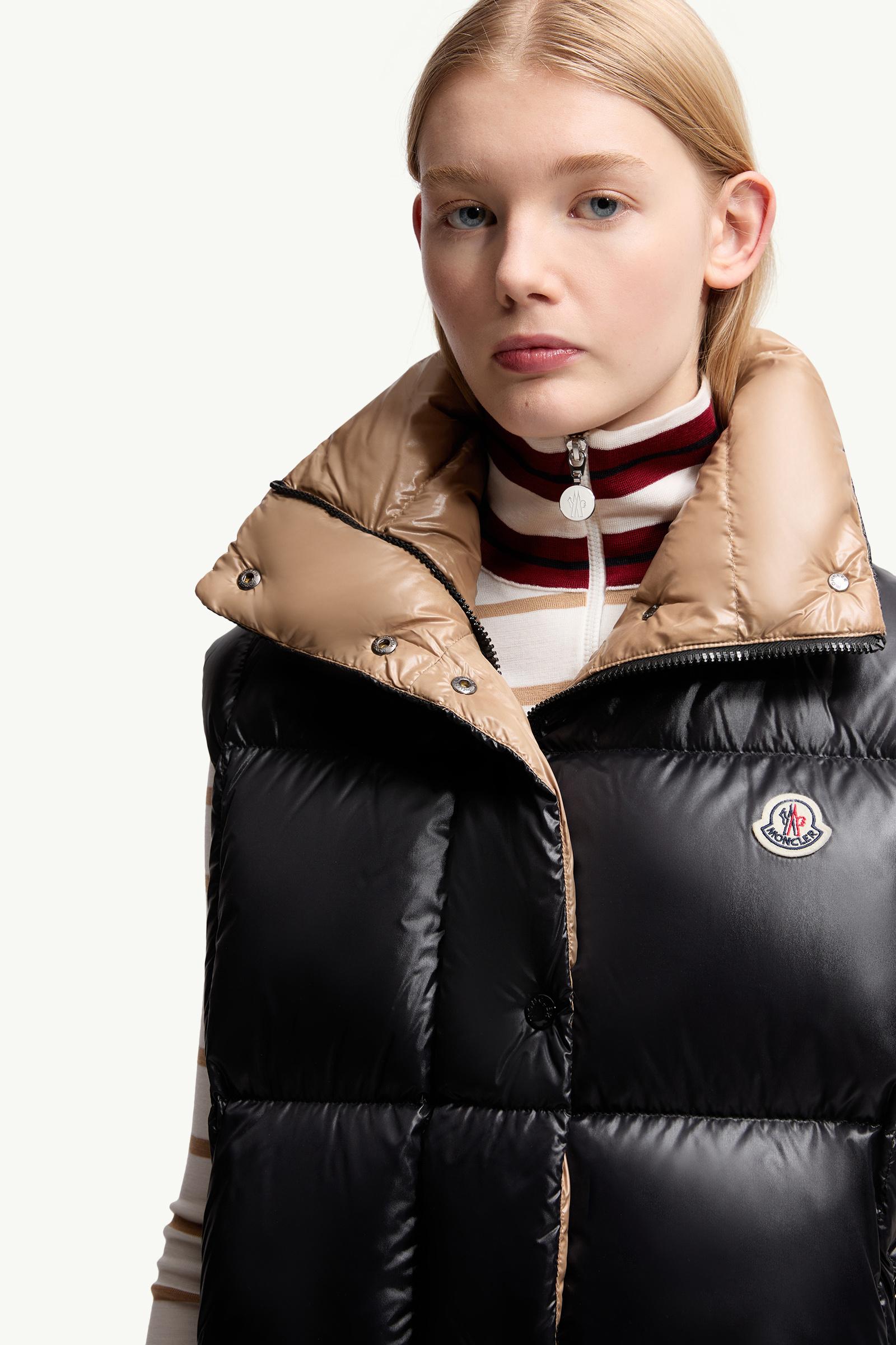 Black Luzule Hooded Down Vest - Vests for Women | Moncler US