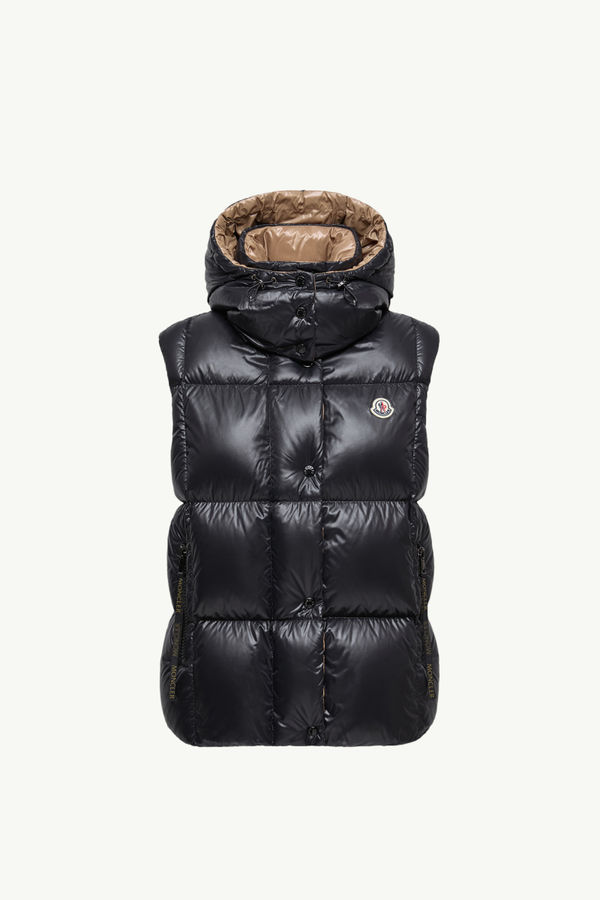 Luzule Hooded Down Gilet Women Black Moncler 2