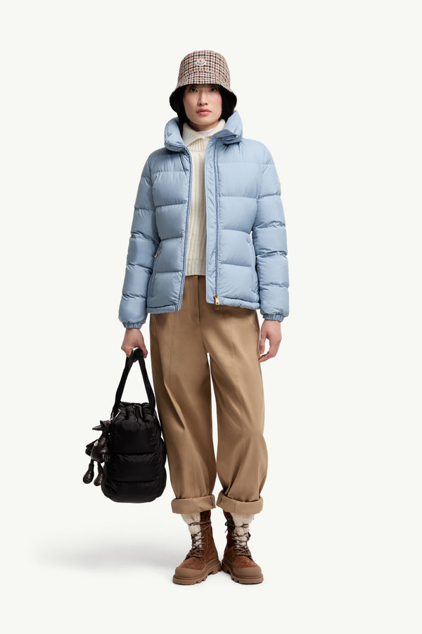 Dourbe Short Down Jacket Women Light Blue Moncler 0