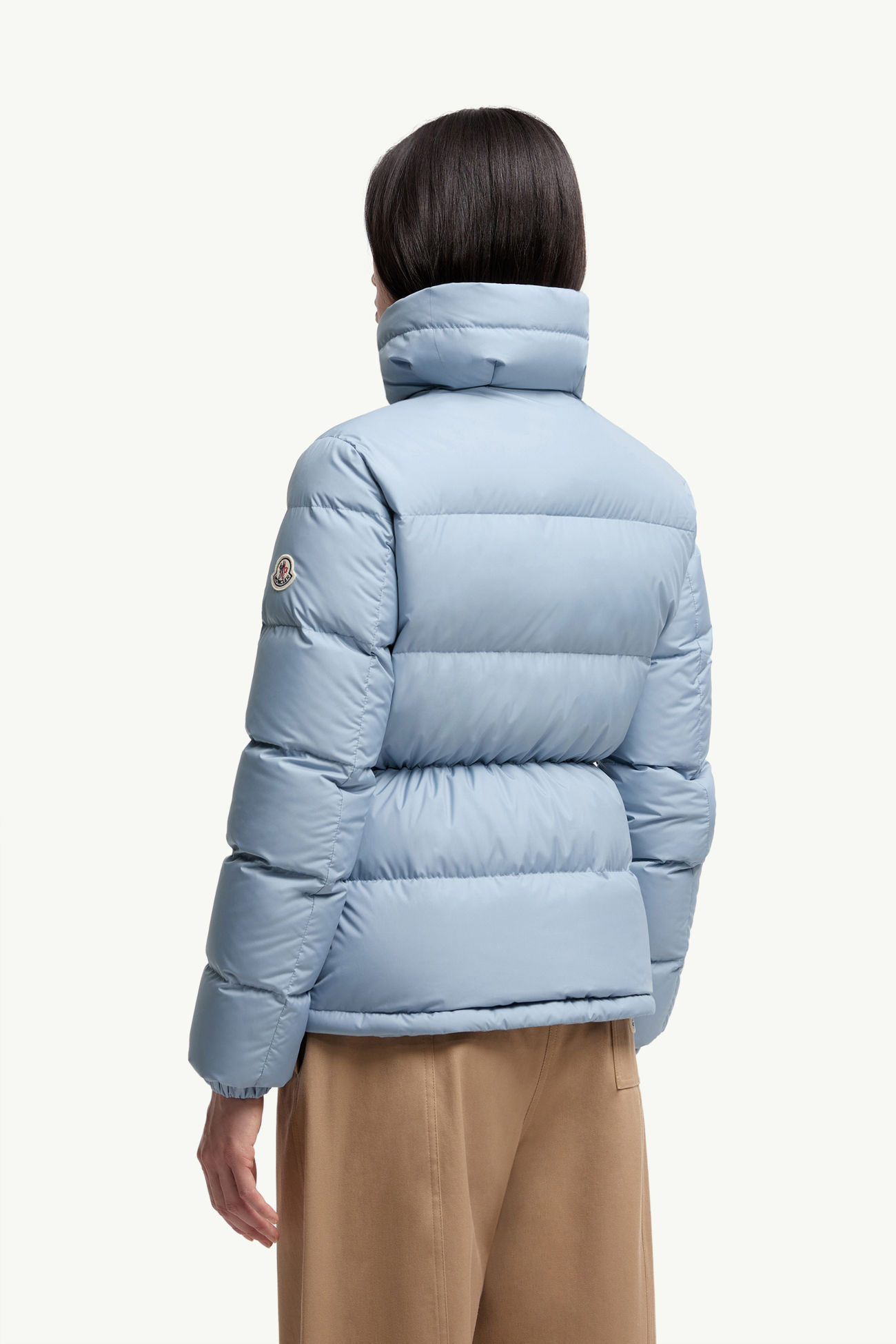 Dourbe kurze Daunenjacke Damen Hellblau Moncler 4