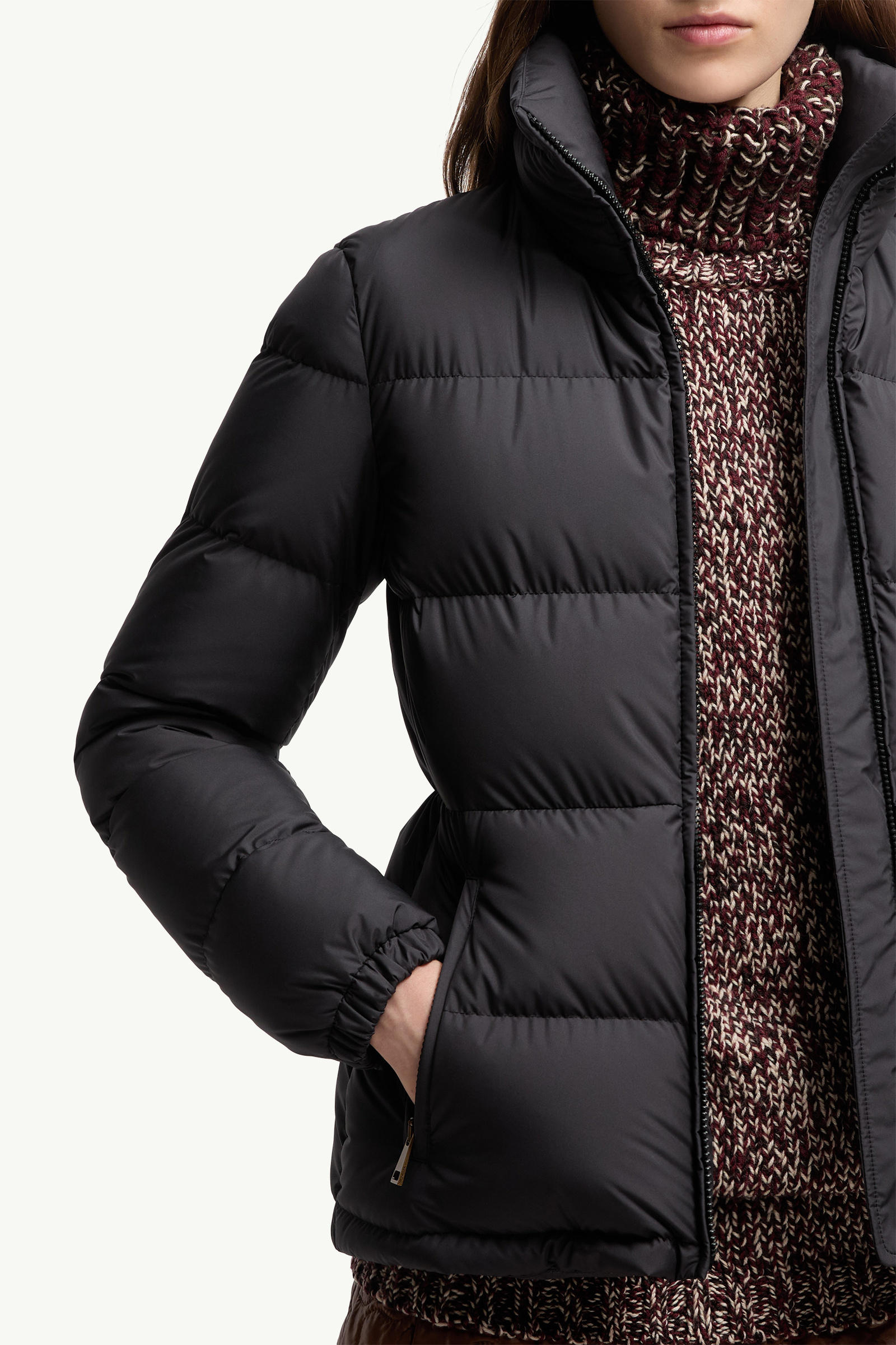 Dourbe Hooded Short Down Jacket Women Black Moncler 5