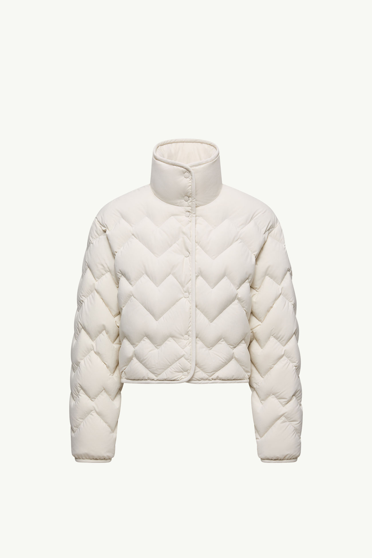 Piumino Corto Senevee con Trapuntatura a Cuori Donna Bianco Moncler 2
