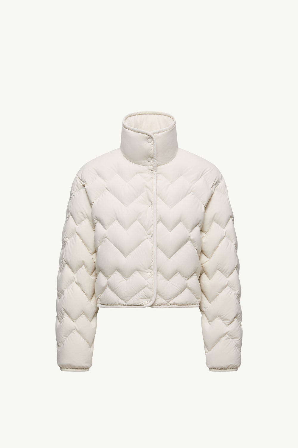 Senevee Heart-Quilted Short Down Jacket Women White Moncler 2