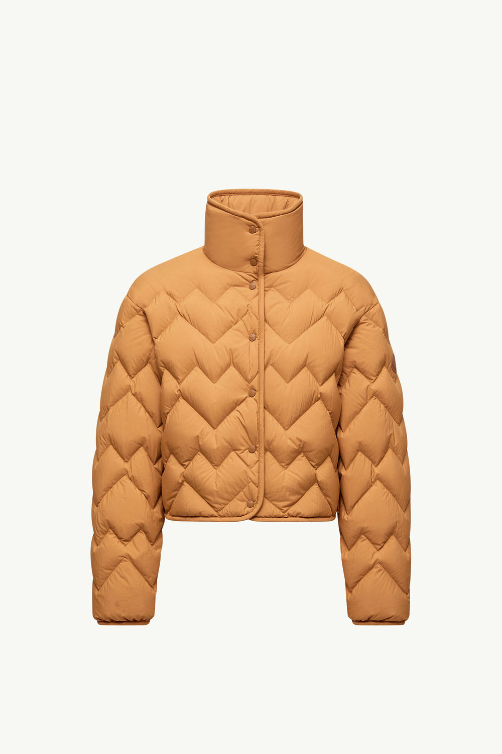 Plumífero corto con acolchado de corazón Senevee Mujer Amarillo Ocre Moncler 2