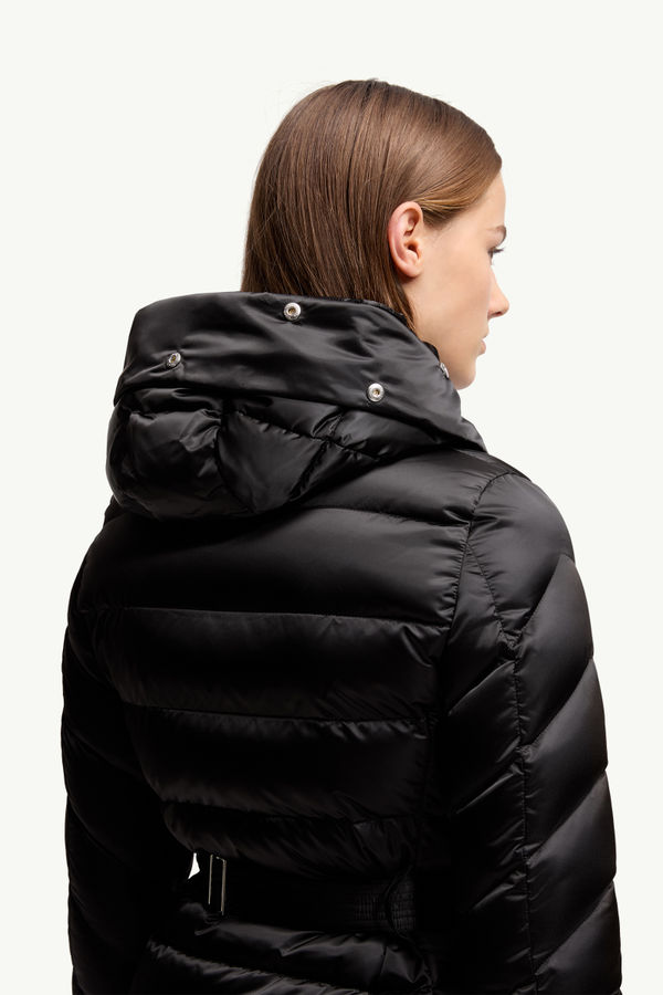 Cupidone Hooded Shearling-Trimmed Short Down Jacket Women Black Moncler 5