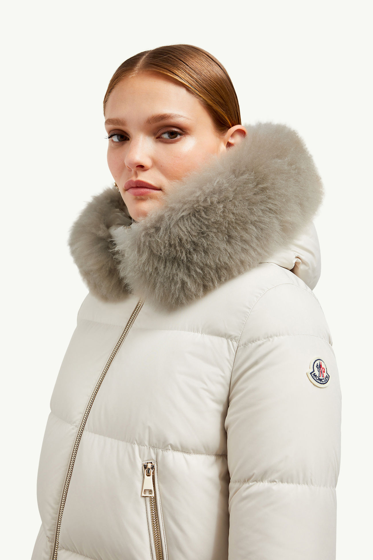 Laichefur女士连帽短款羽绒夹克外套 女士 白色 Moncler 1