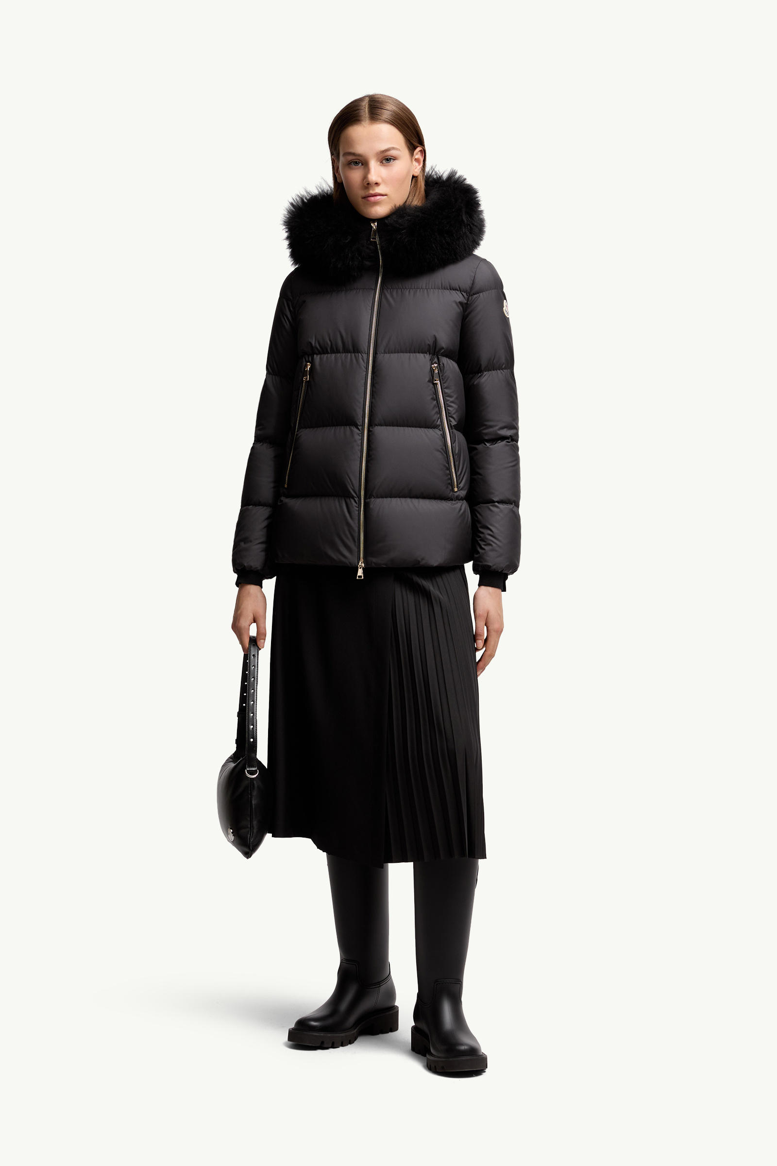 Laichefurショートダウンジャケット レディース ブラック Moncler 0