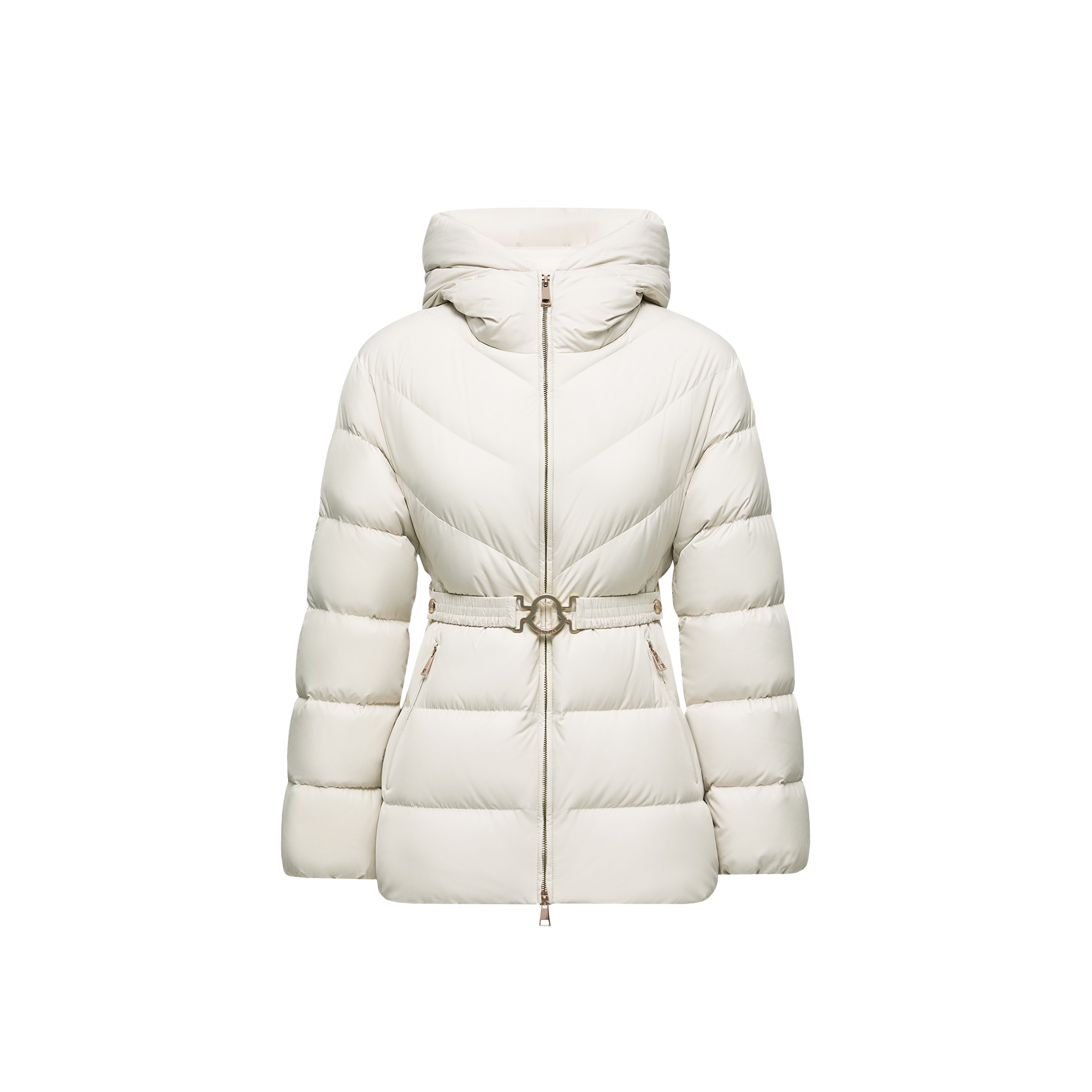 MONCLER COLLECTION Brosse Hooded Short Down Jacket - White - Size 0