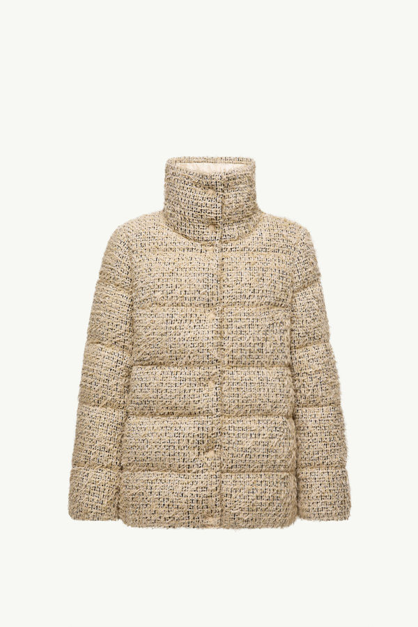 Plumífero corto de tweed Cochelle Mujer Beige Moncler 2