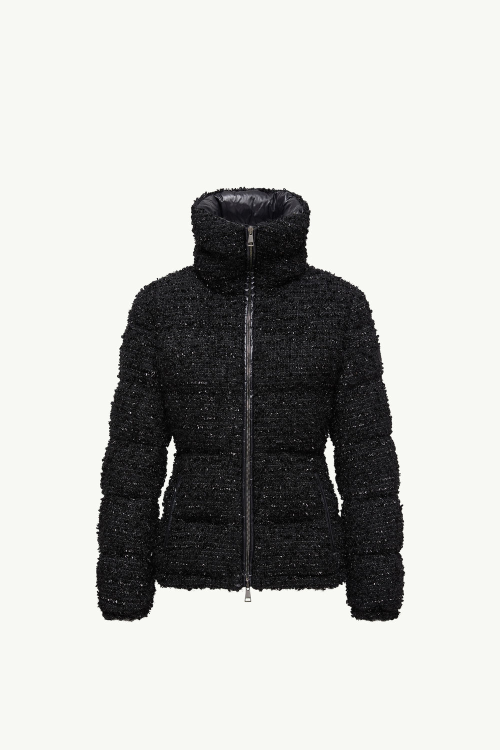 Urbel Tweed Short Down Jacket Women Black Moncler 2