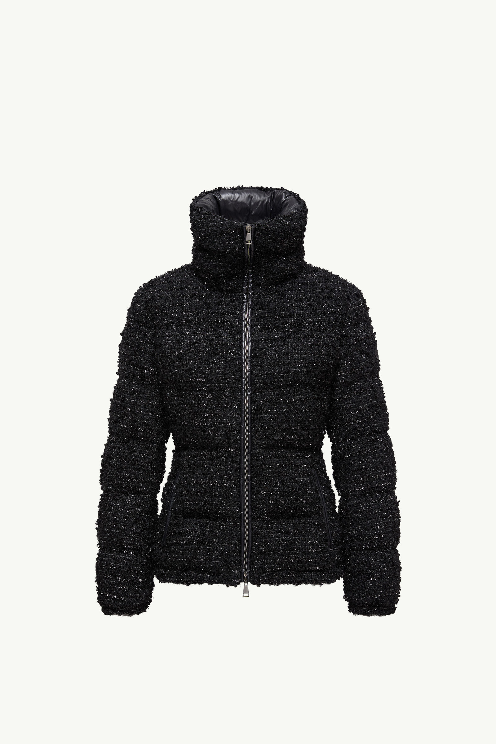 Urbel Tweed Short Down Jacket Women Black Moncler 2