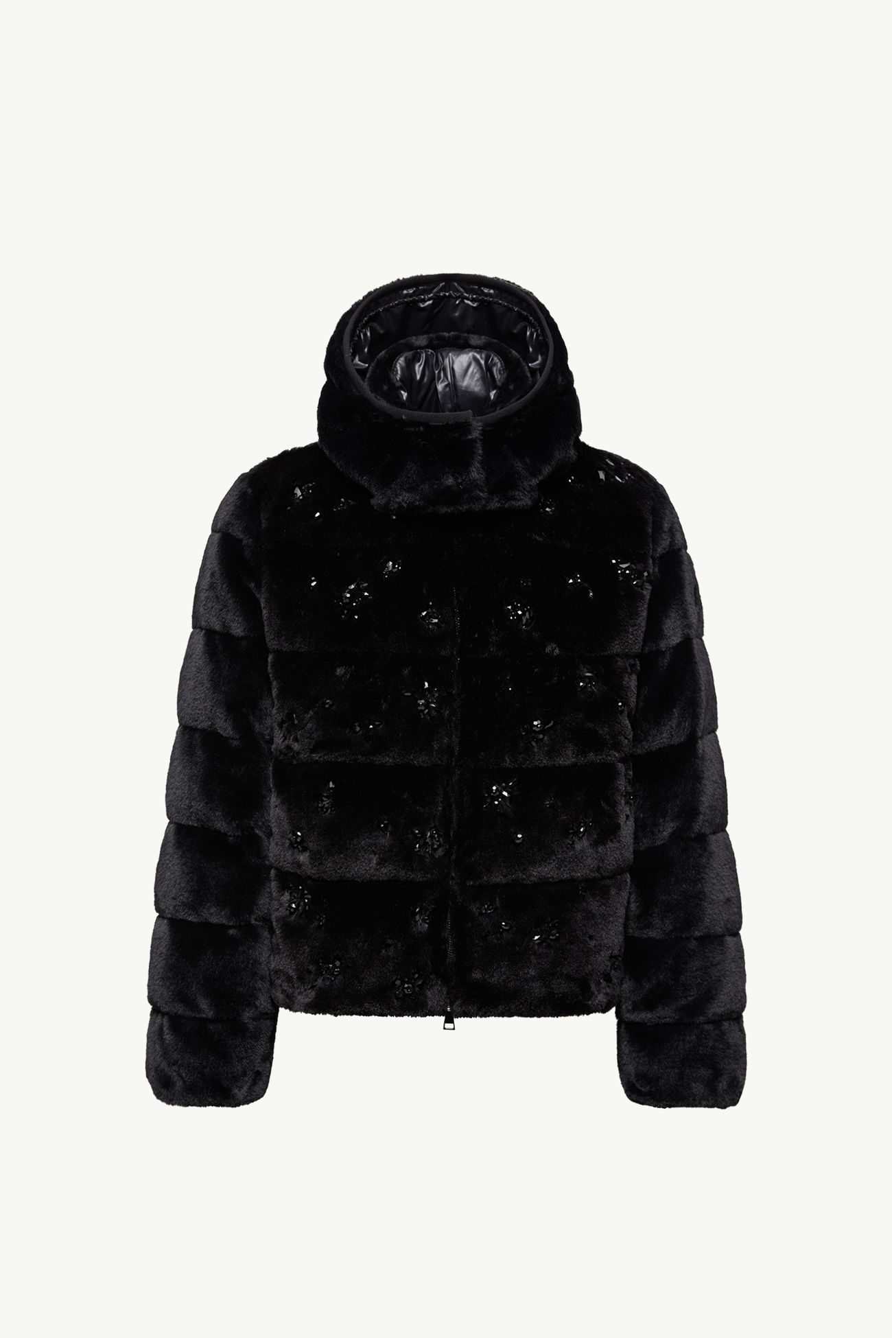 Doudoune courte brodée de sequins à capuche Andronne Femmes Noir Moncler 2