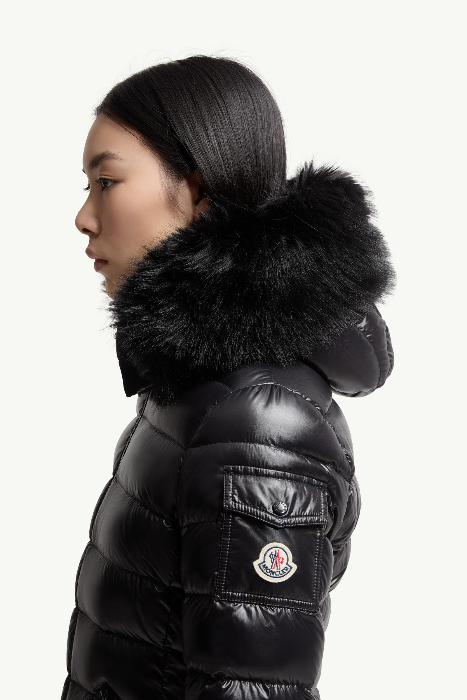 Badyf Hooded Short Down Jacket Women Black Moncler 1