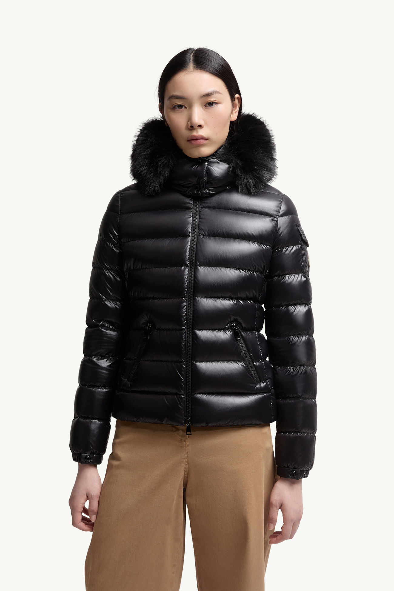 Badyfショートダウンジャケット レディース ブラック Moncler 3