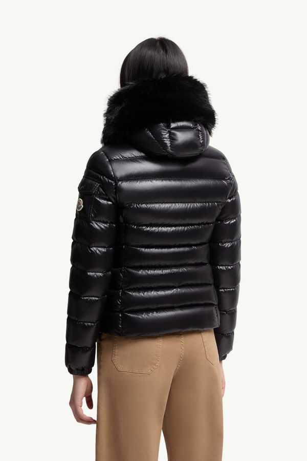 Badyf Hooded Short Down Jacket Women Black Moncler 4
