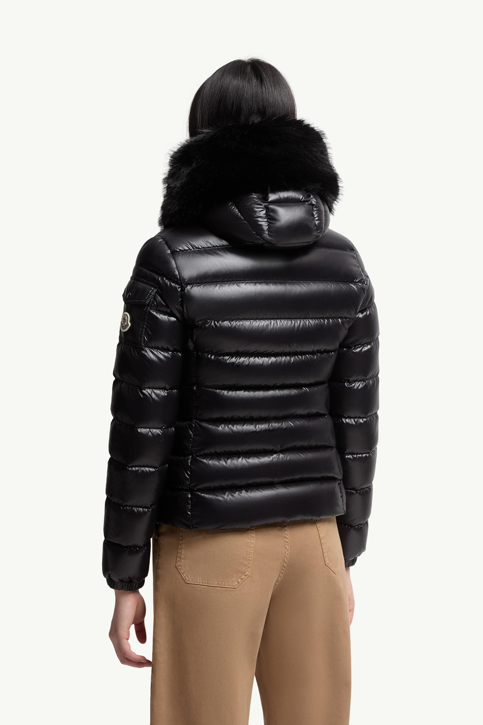 Badyf Hooded Short Down Jacket Women Black Moncler 4