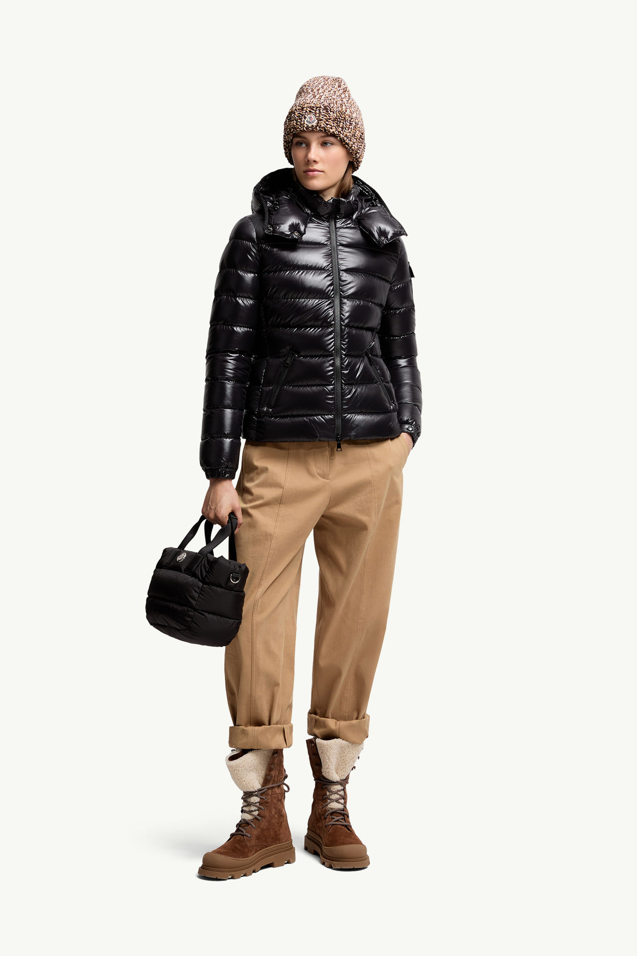Bady連帽短身羽絨外套 女士 黑色 Moncler 0