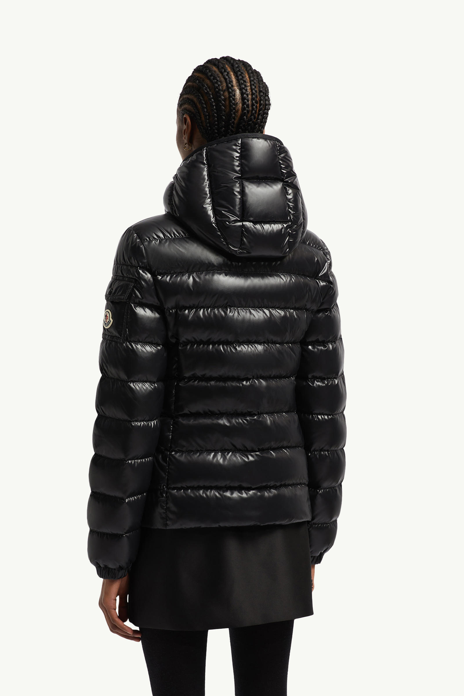 Bady Hooded Short Down Jacket Women Black Moncler 4
