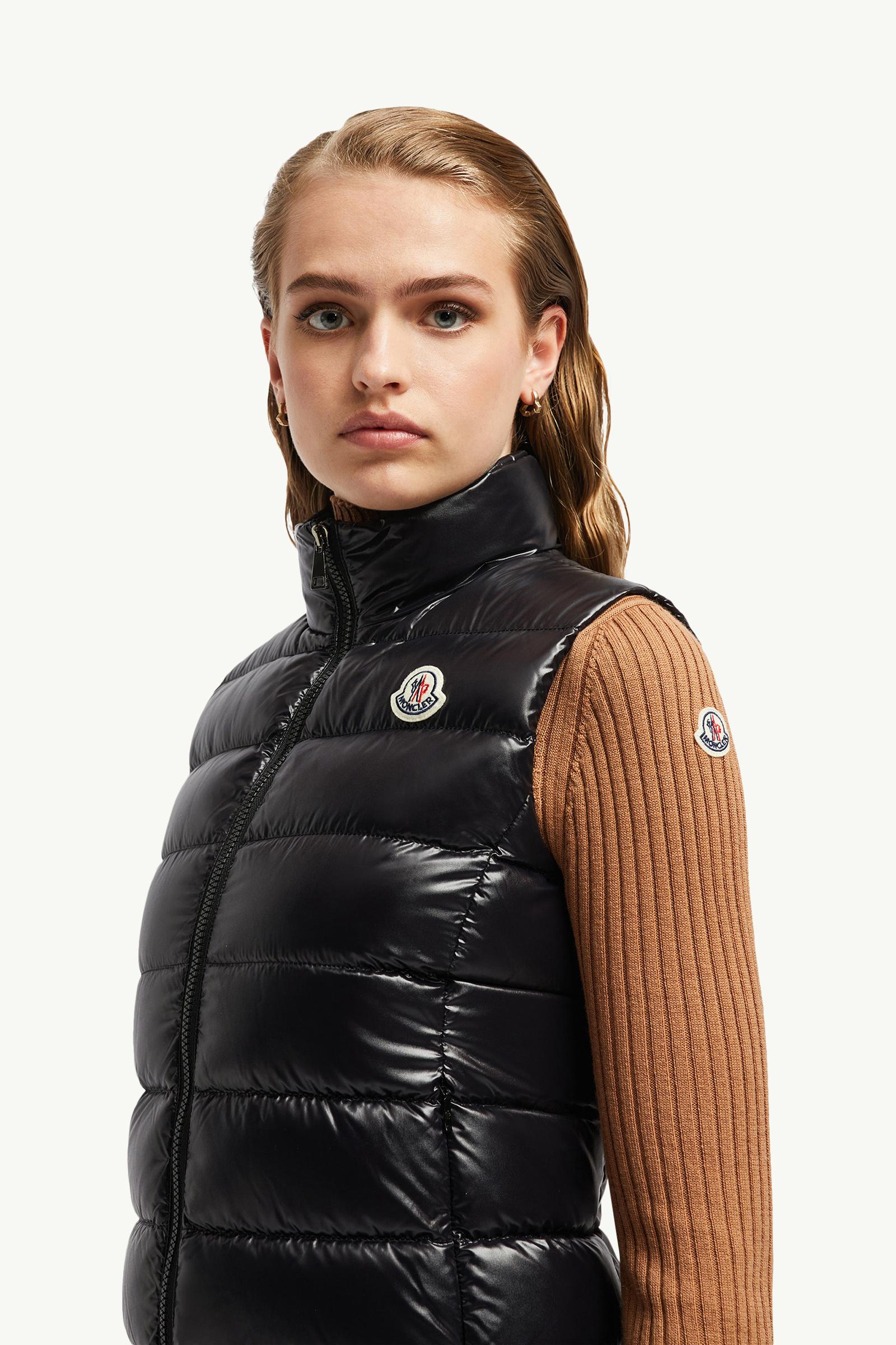 Black Ghany Down Vest - Vests for Women | Moncler CA