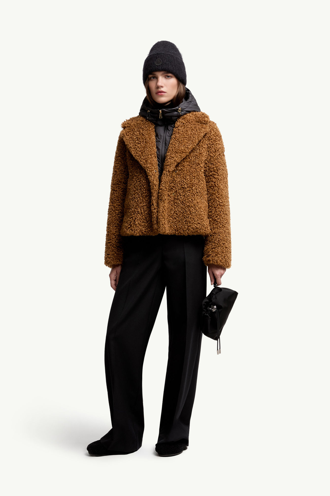 Piumino corto Barbot con cappuccio Donna Marrone Moncler 0