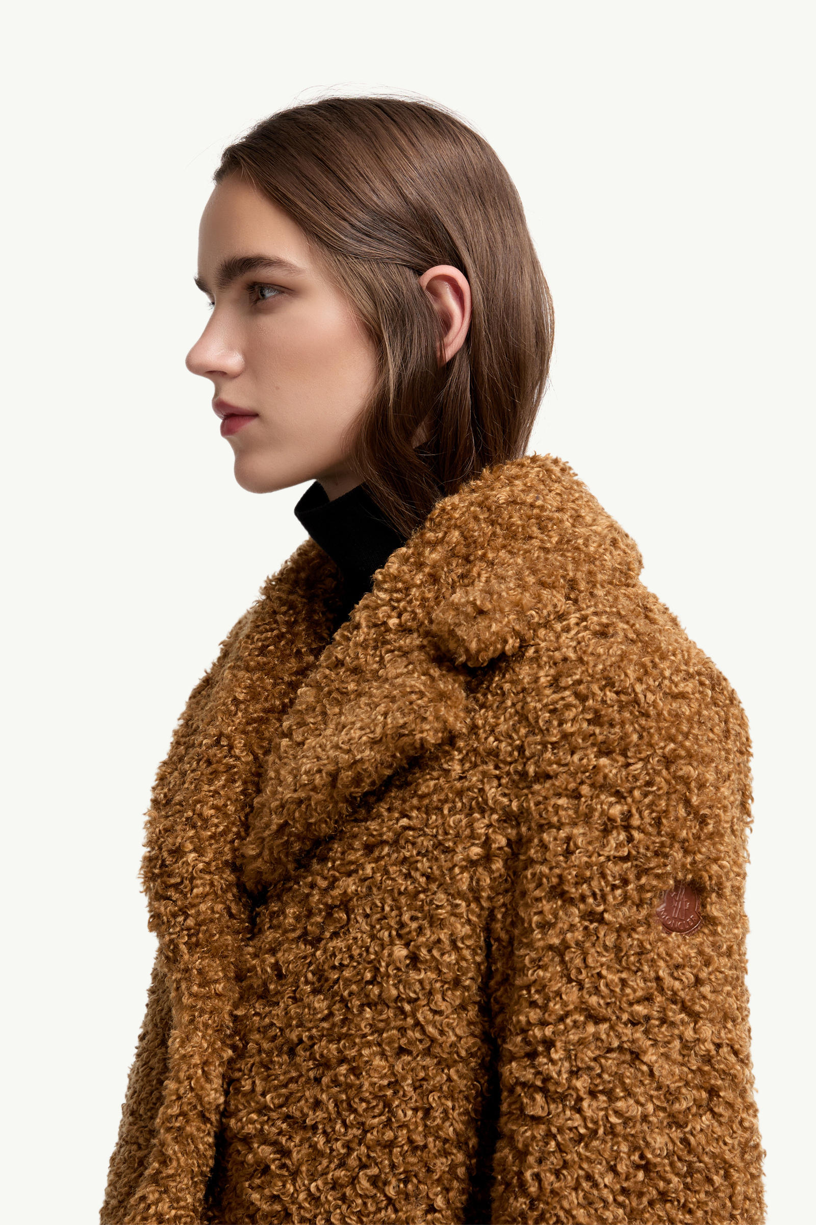 Barbot Hooded Short Padded Jacket Women Brown Moncler 1