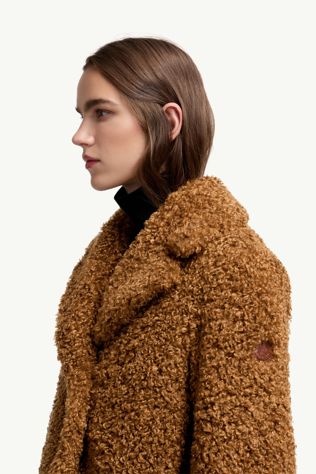 Barbot kurze wattierte Jacke mit Kapuze Damen Braun Moncler 1