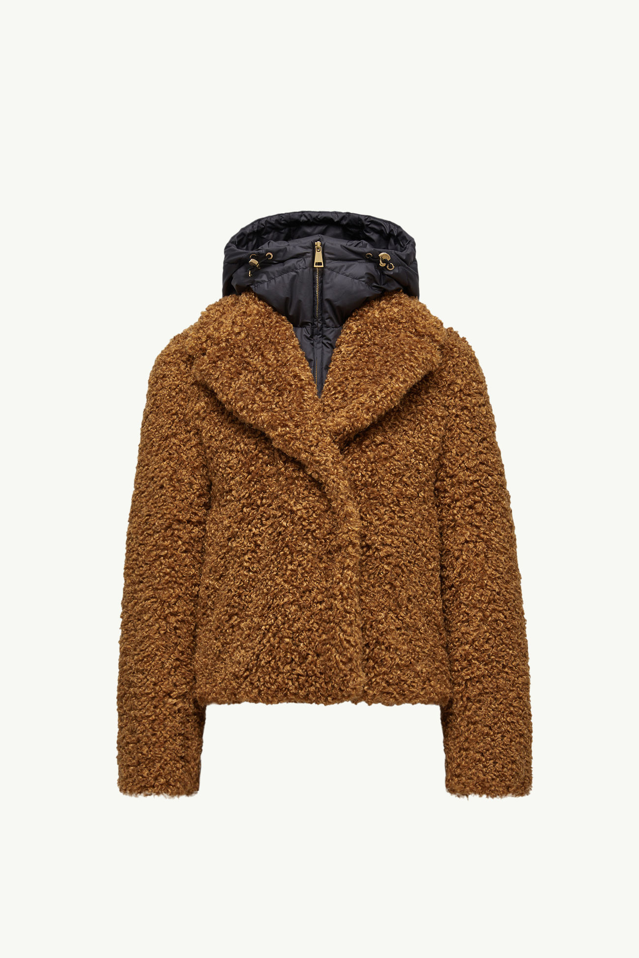 Veste courte matelassée à capuche Barbot Femmes Marron Moncler 2