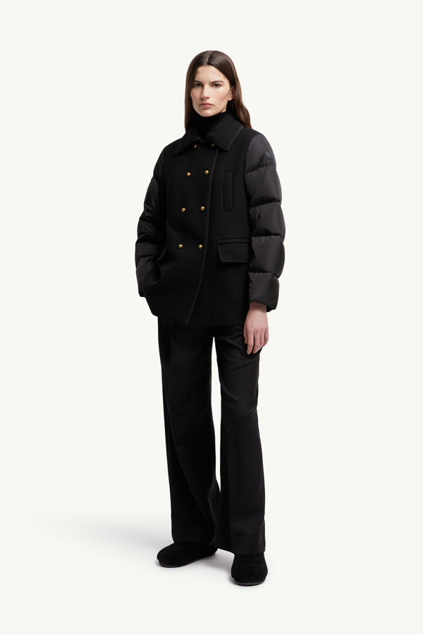 Chaillo Wool Down Coat Women Black Moncler 0