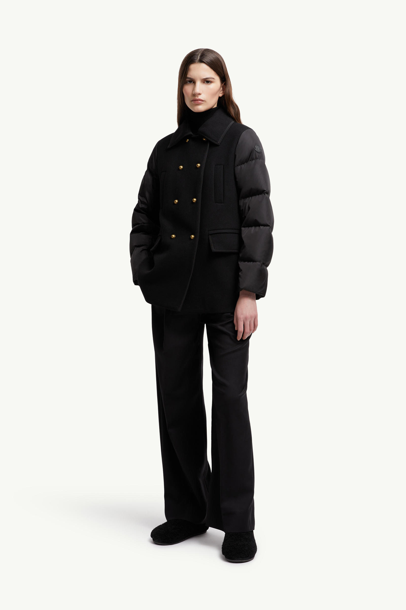 Chaillo Wool Down Coat Women Black Moncler 0
