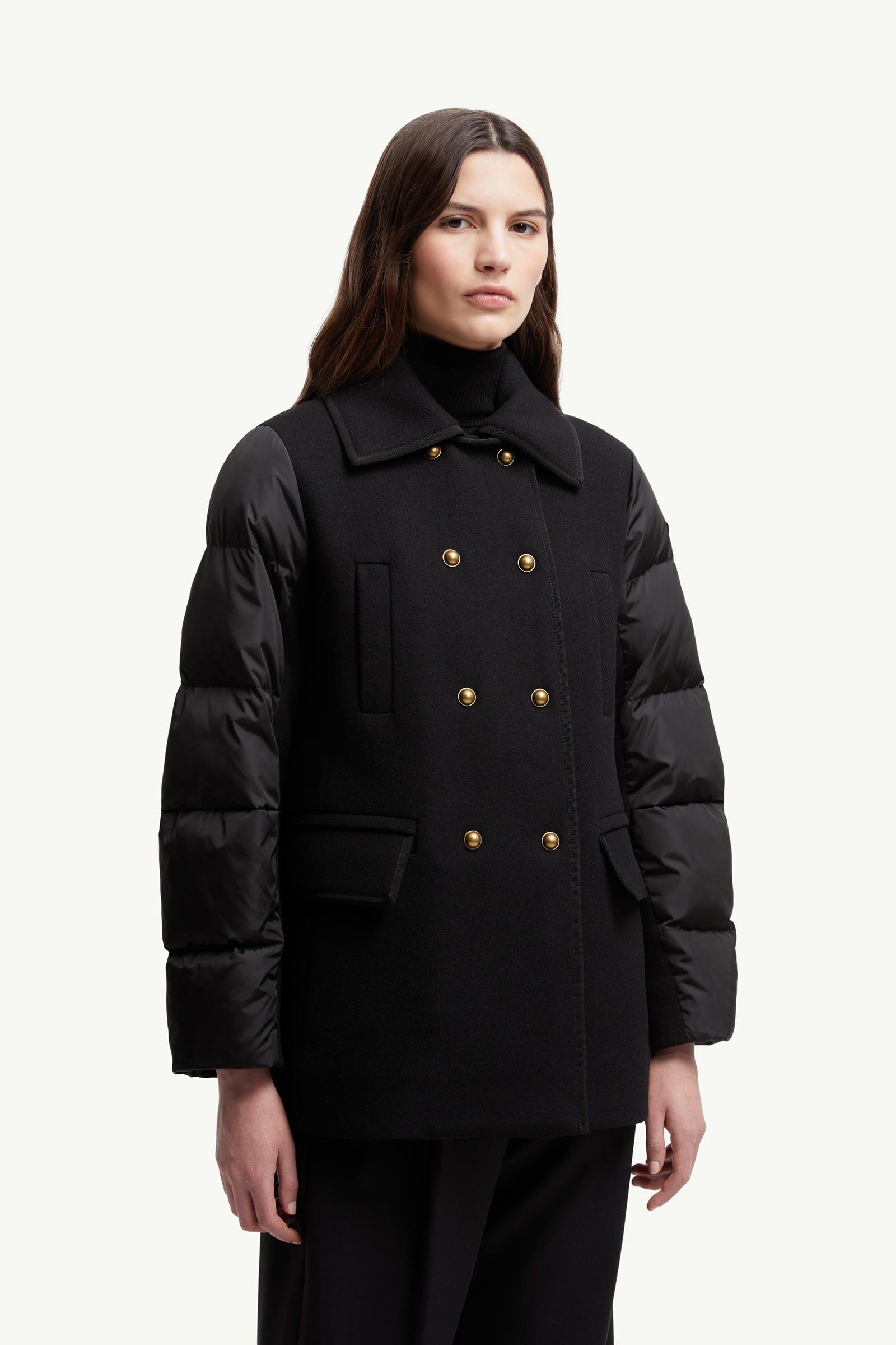 Chaillo Wool Down Coat Women Black Moncler 3