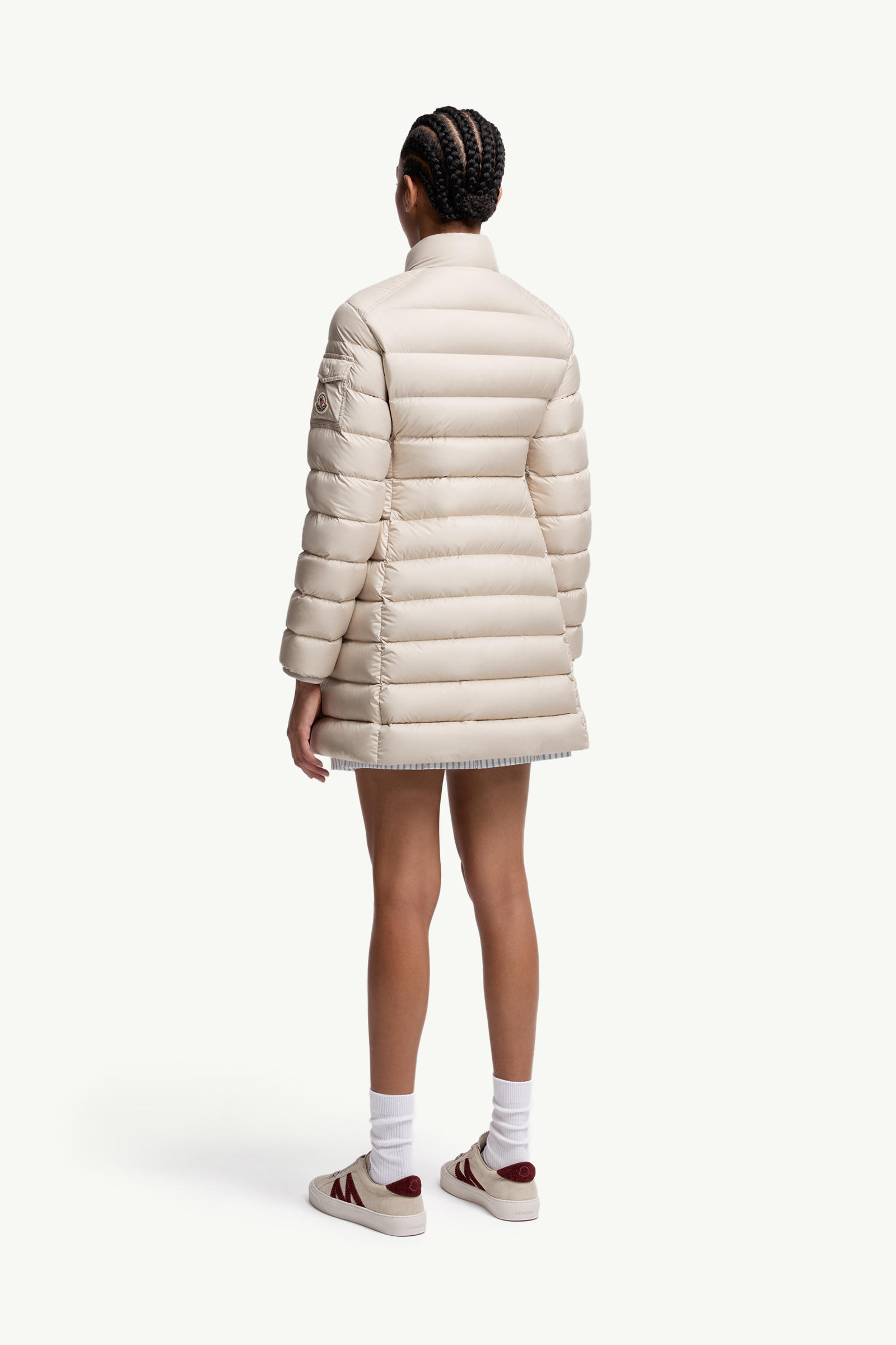 Igesse Mid-Length Down Jacket Women Light Beige Moncler 4