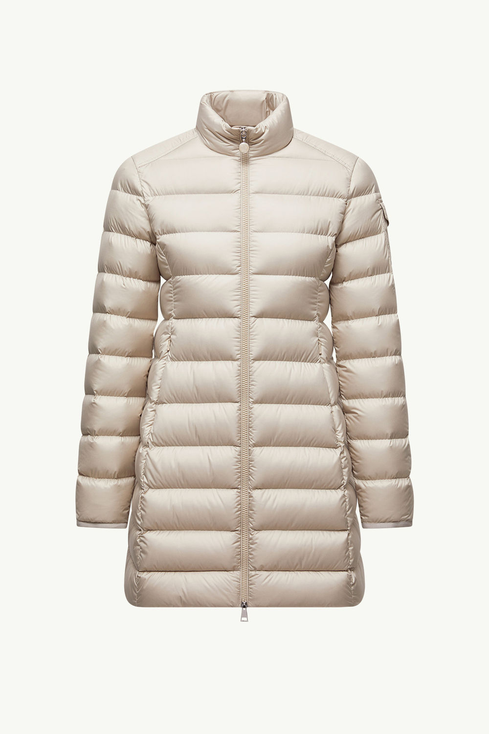 Igesse mittellange Daunenjacke Damen Hellbeige Moncler 2