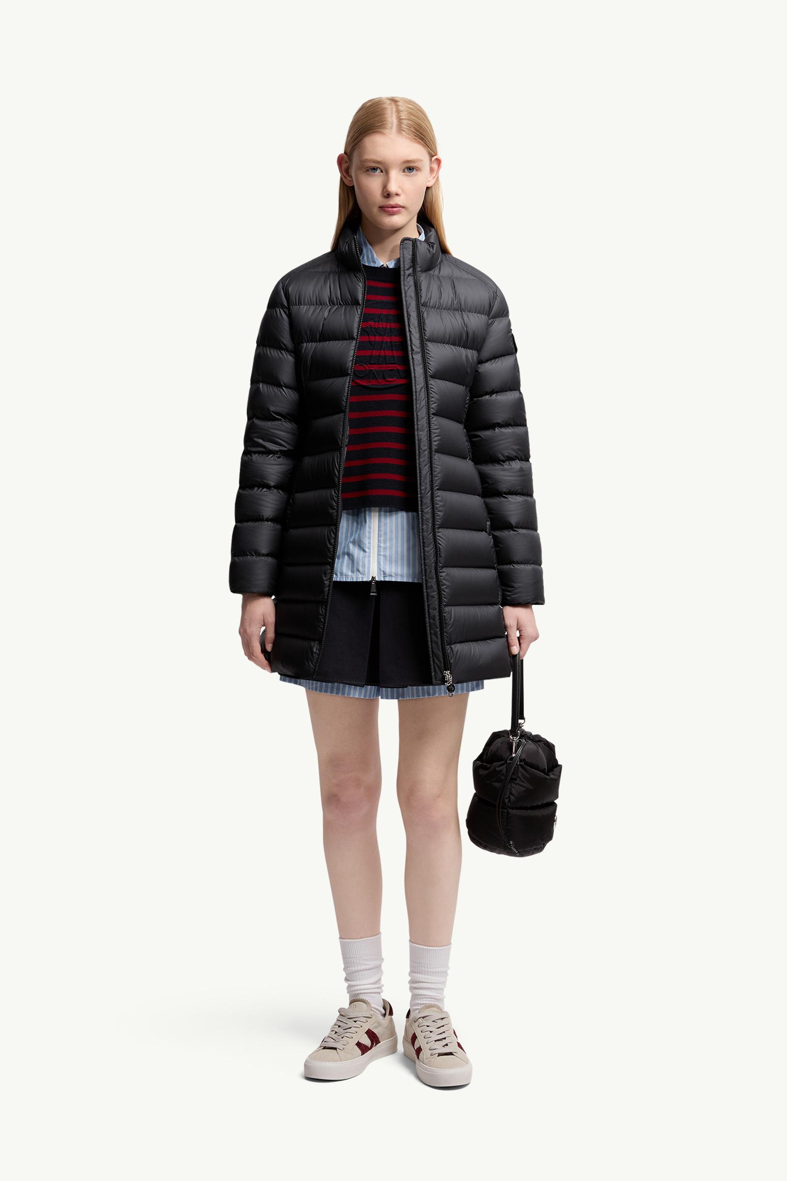 Black Igesse Mid-Length Down Jacket - Long Jackets & Parka