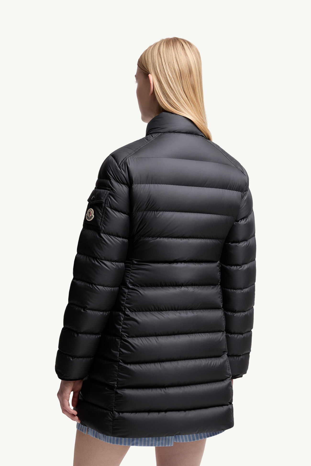 Igesse mittellange Daunenjacke Damen Schwarz Moncler 4