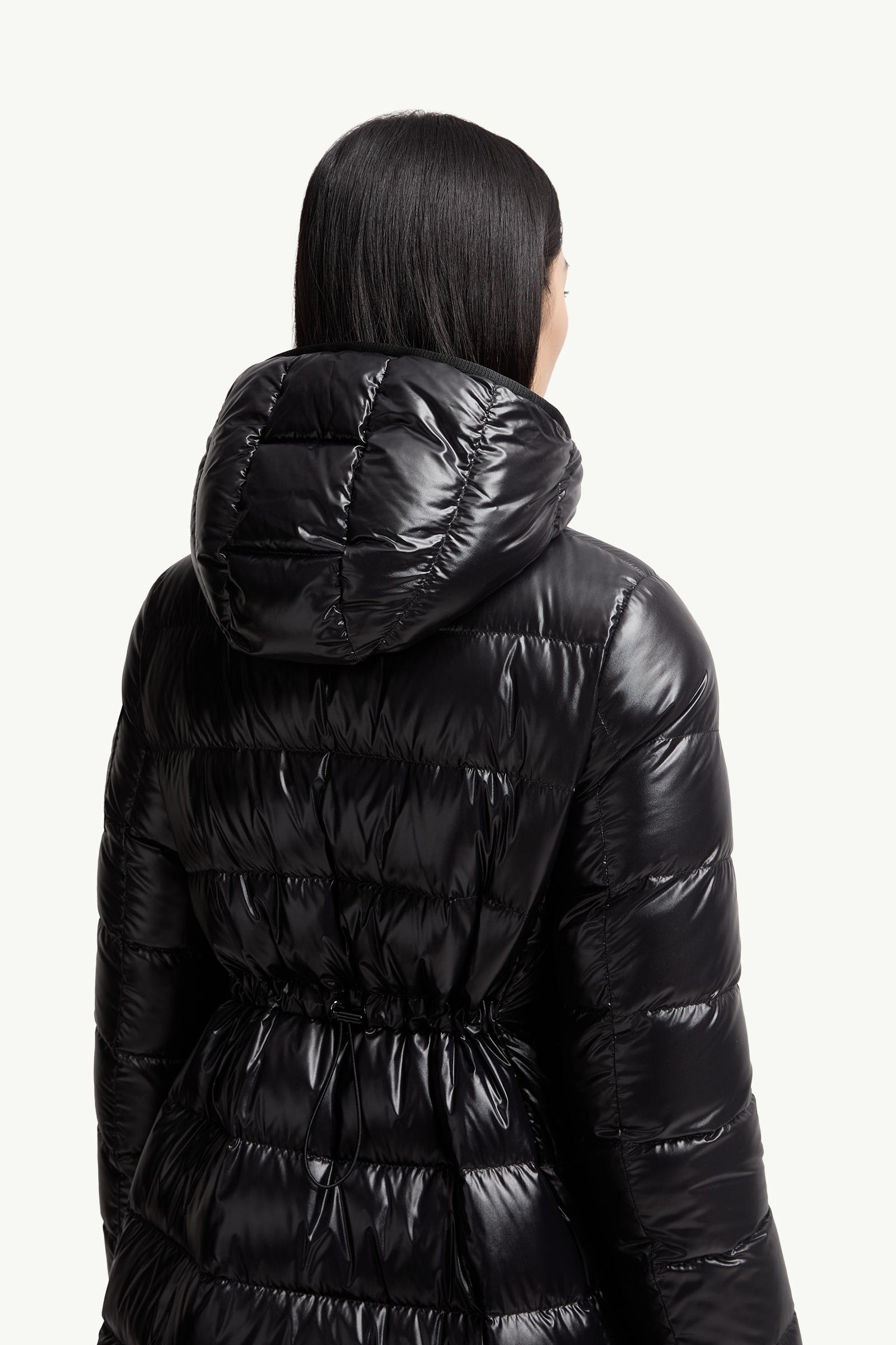 Courcelles Hooded Mid-Length Down Jacket Women Black Moncler 5