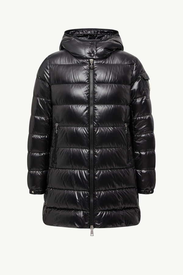 Courcelles Hooded Mid-Length Down Jacket Women Black Moncler 2
