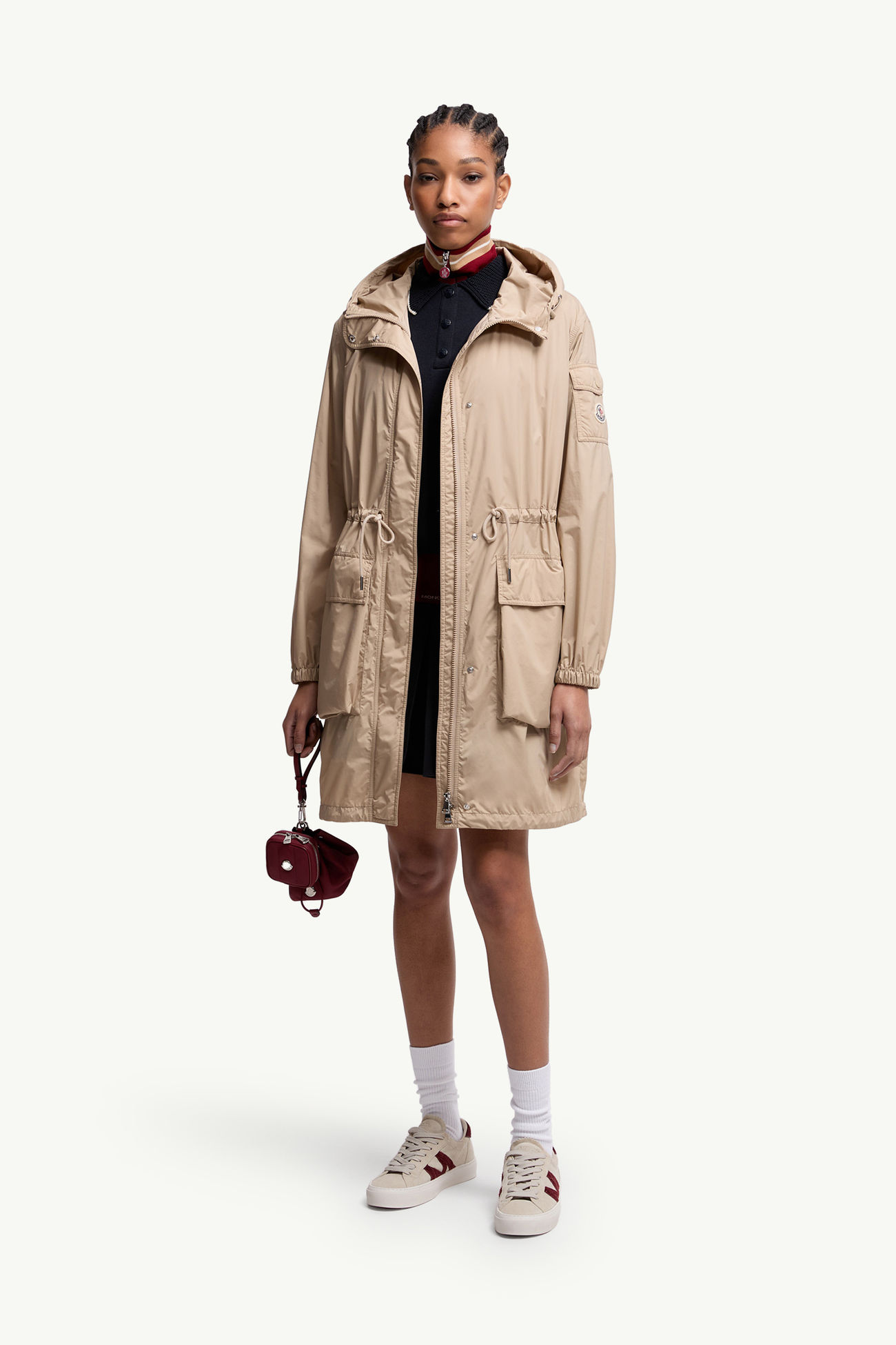 Nouilles Hooded Down Parka Jacket 여성 베이지 Moncler 0