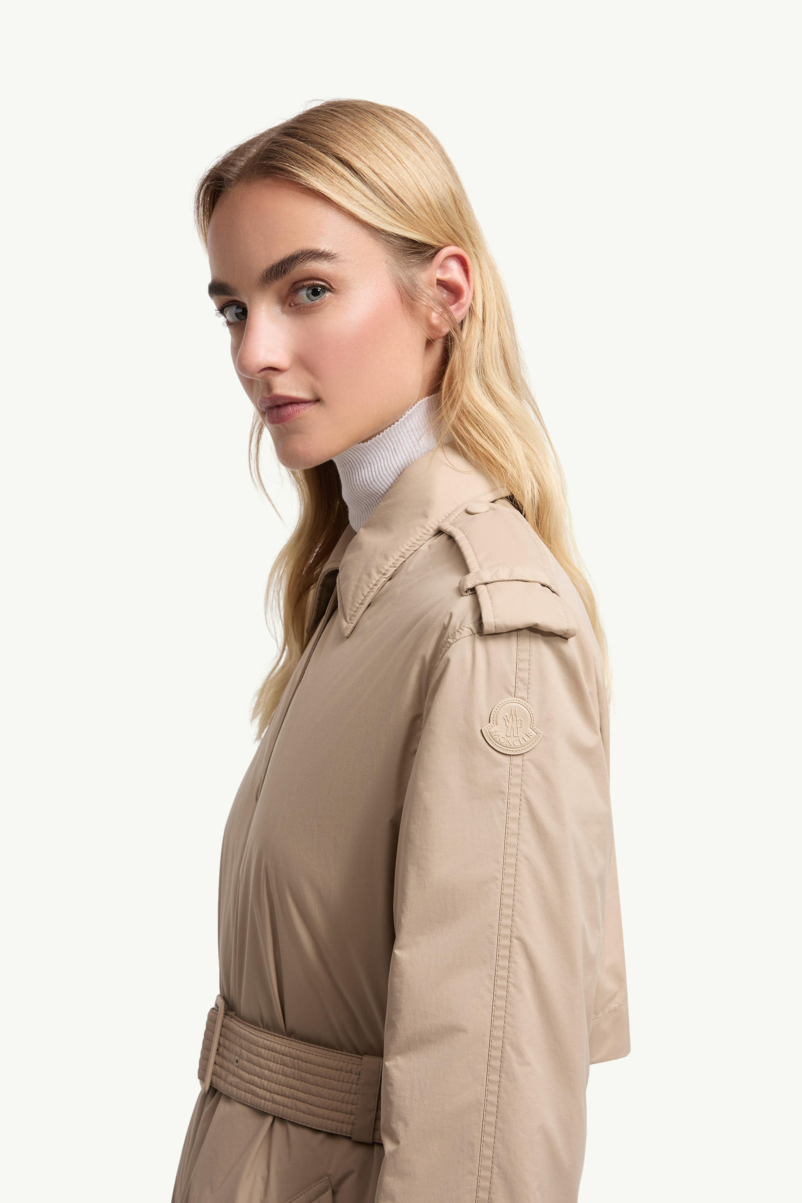 Yevre Down Trench Women Beige Moncler 1