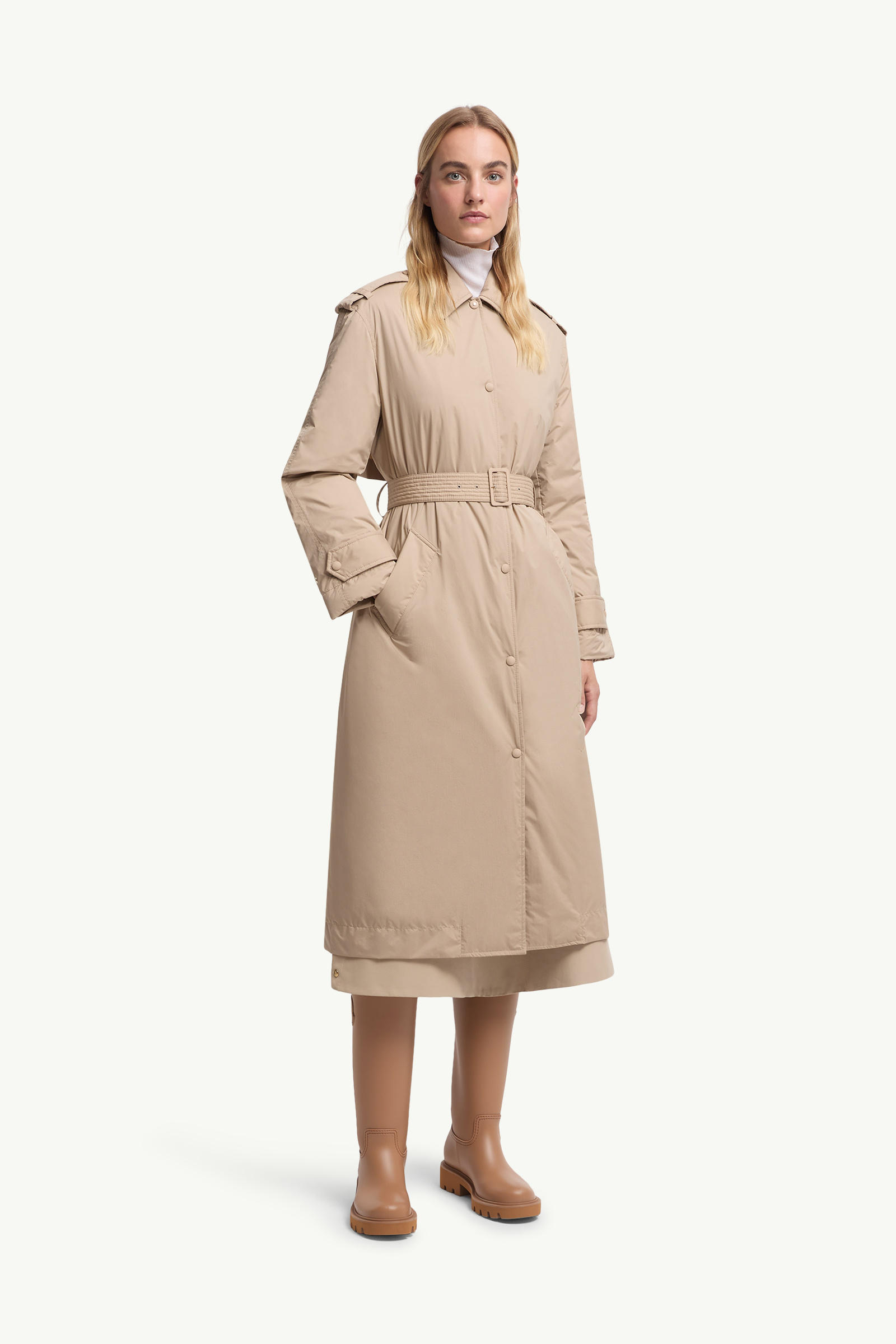Yevre 다운 트렌치 여성 베이지 Moncler 3