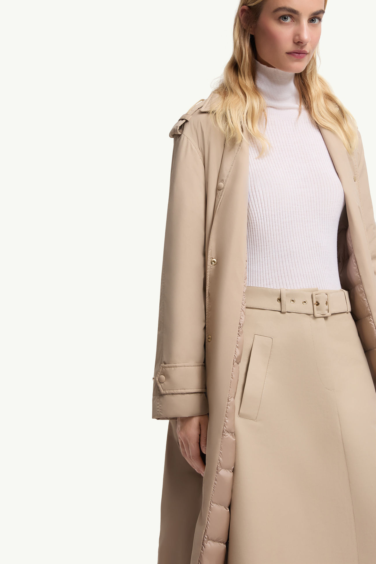 Yevre ダウントレンチコート レディース ベージュ Moncler 5