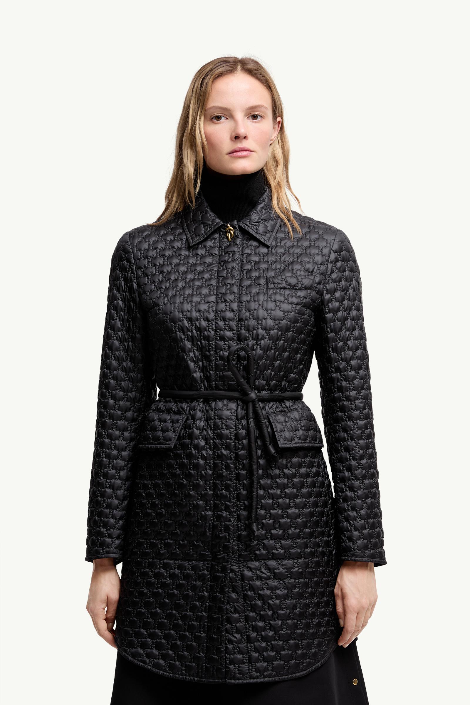 Moncler Raissac Geometric-Quilted Long Down Jacket ★関税込 Black Raissac Geometric-Quilted Long Down Jacket
