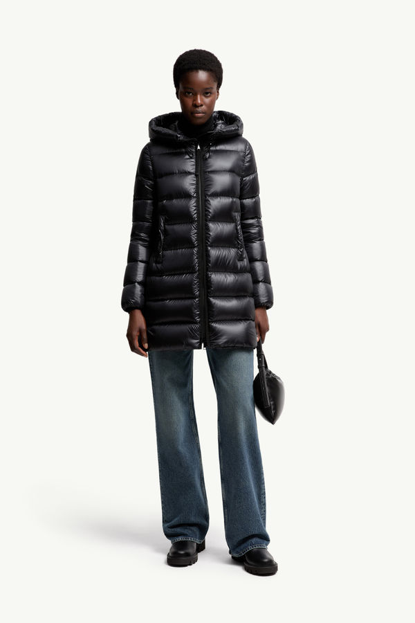 Suyenne mittellange Daunenjacke mit Kapuze Damen Schwarz Moncler 0
