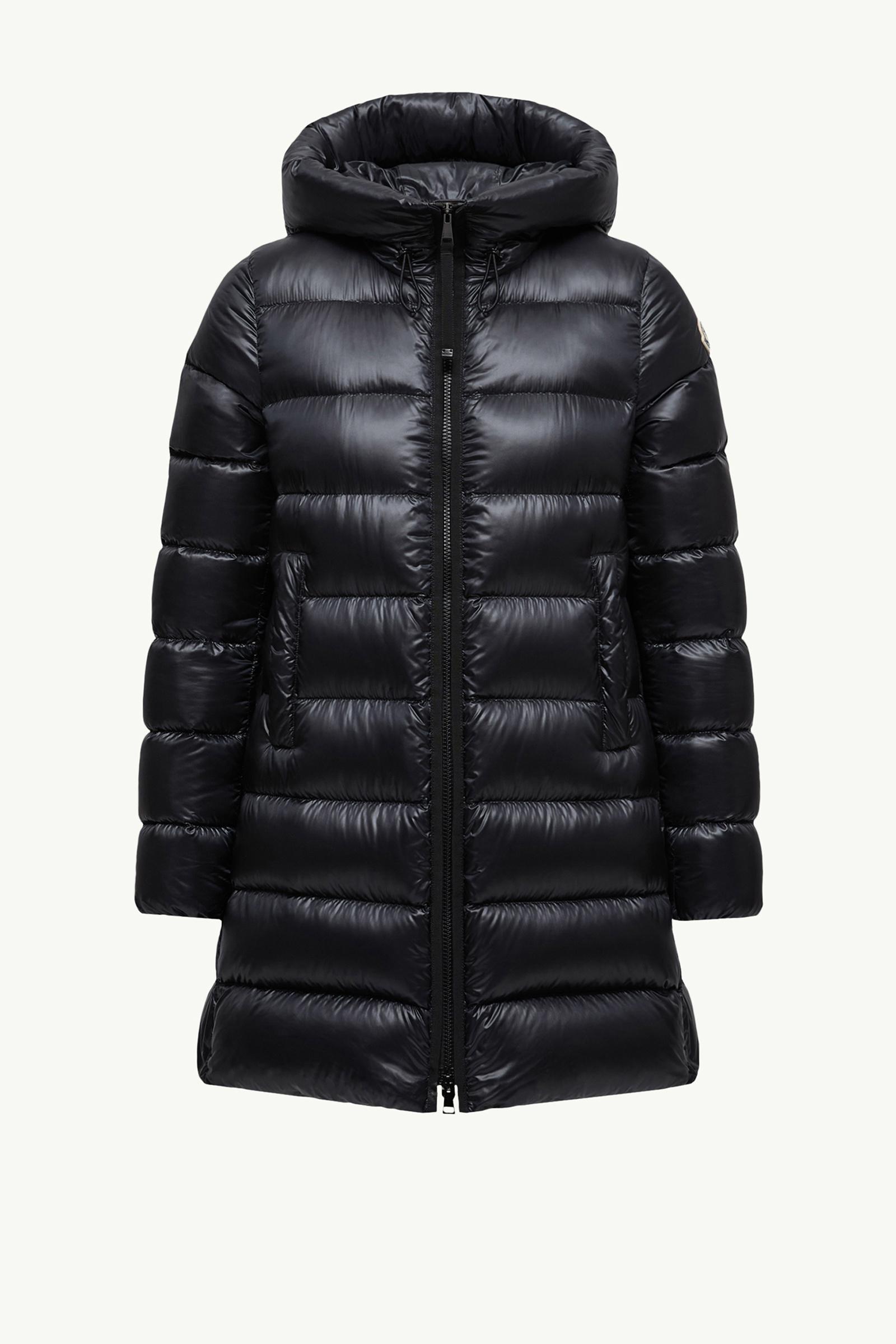 Black Suyenne Hooded Mid-Length Down Jacket - Long Jackets & Parka