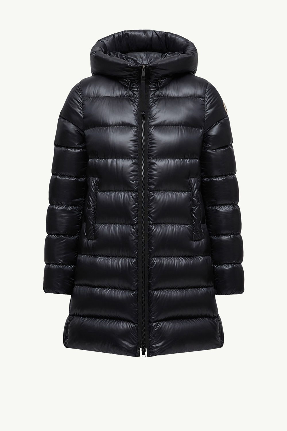 Suyenne Hooded Mid-Length Down Jacket Women Black Moncler 2