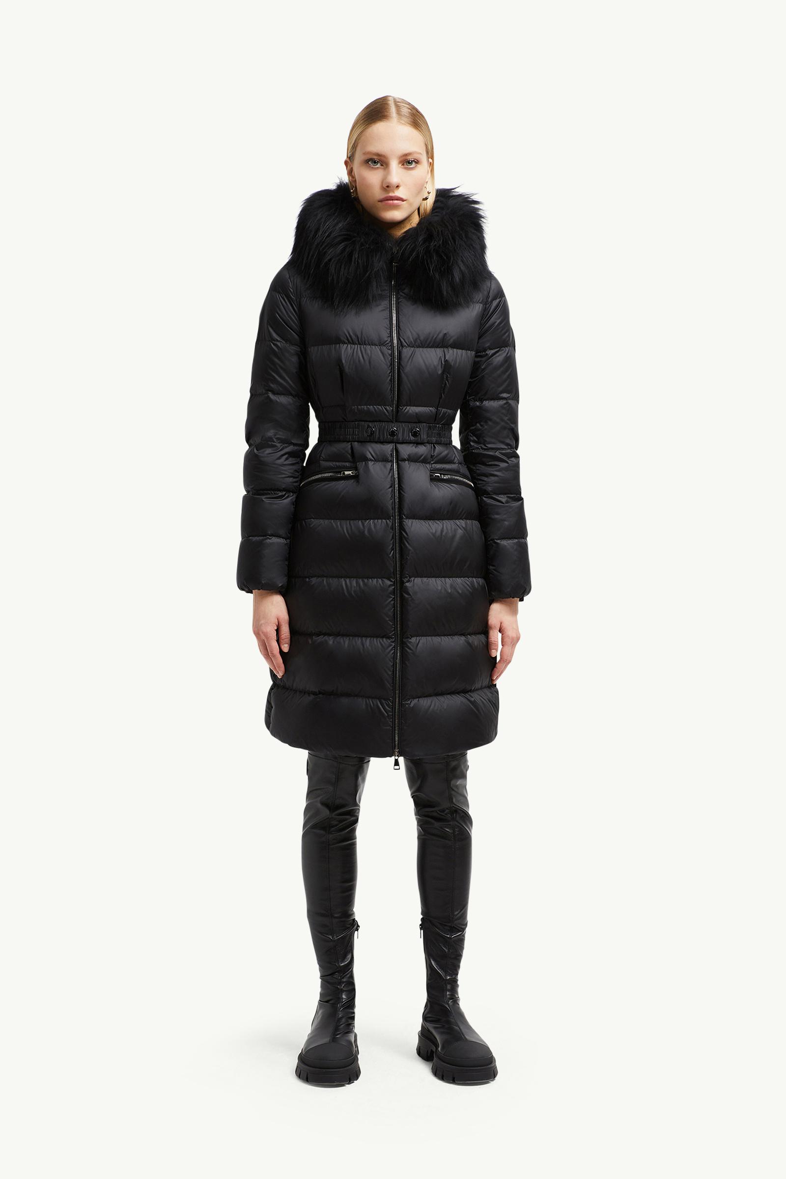 ◆新品◆MONCLER モンクレール BOEDIC ボエディック サイズ3 Black Boedic Hooded Shearling-Trimmed Long Down Jacket - Long Down