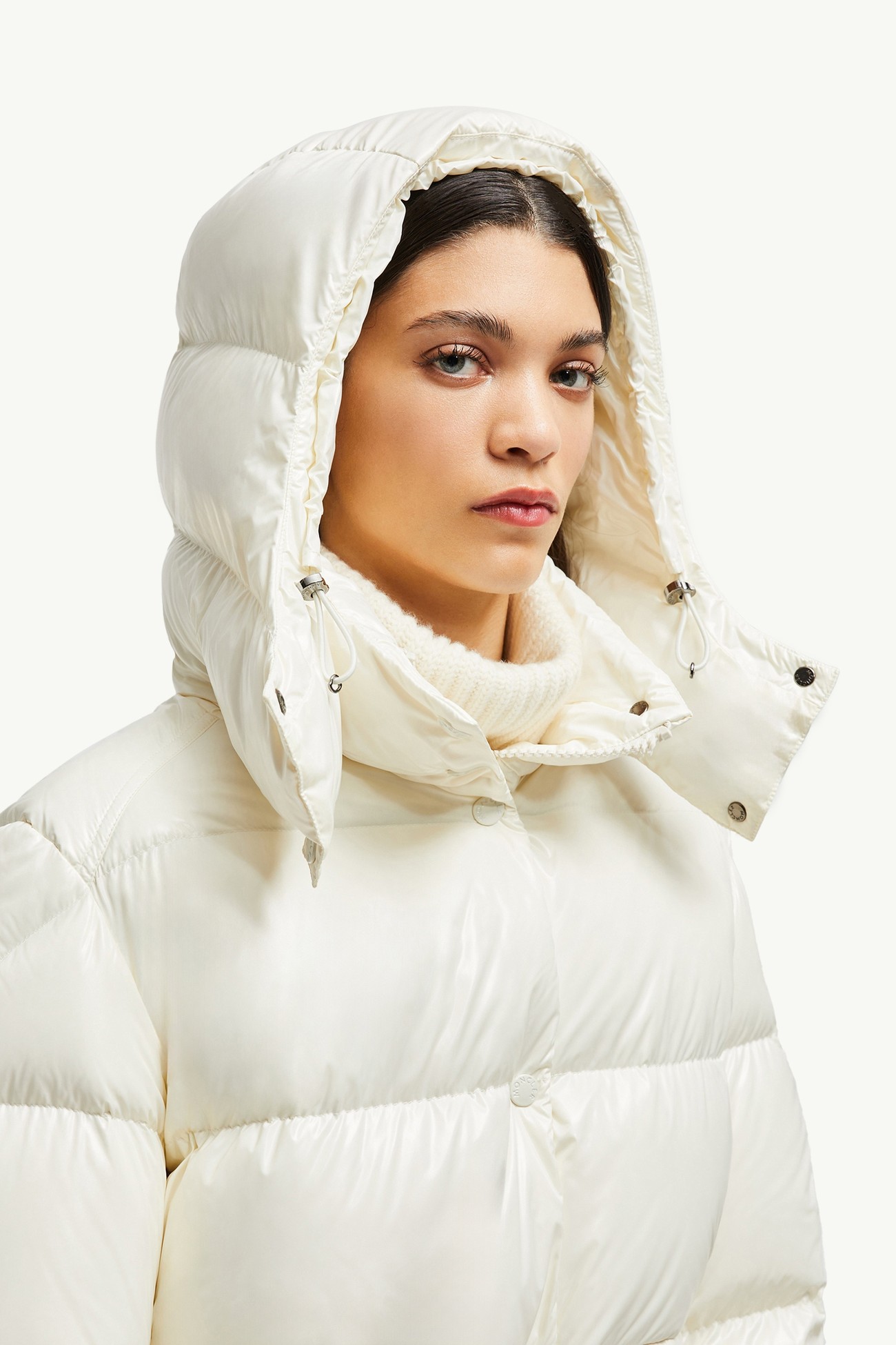 Plumífero largo con capucha Cavettaz Mujer Blanco Moncler 6